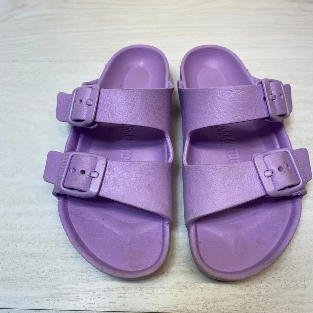 Birkenstock Kids 29 Arizona Sandals Slide Purple EVA Waterproof Beach Shoes 11